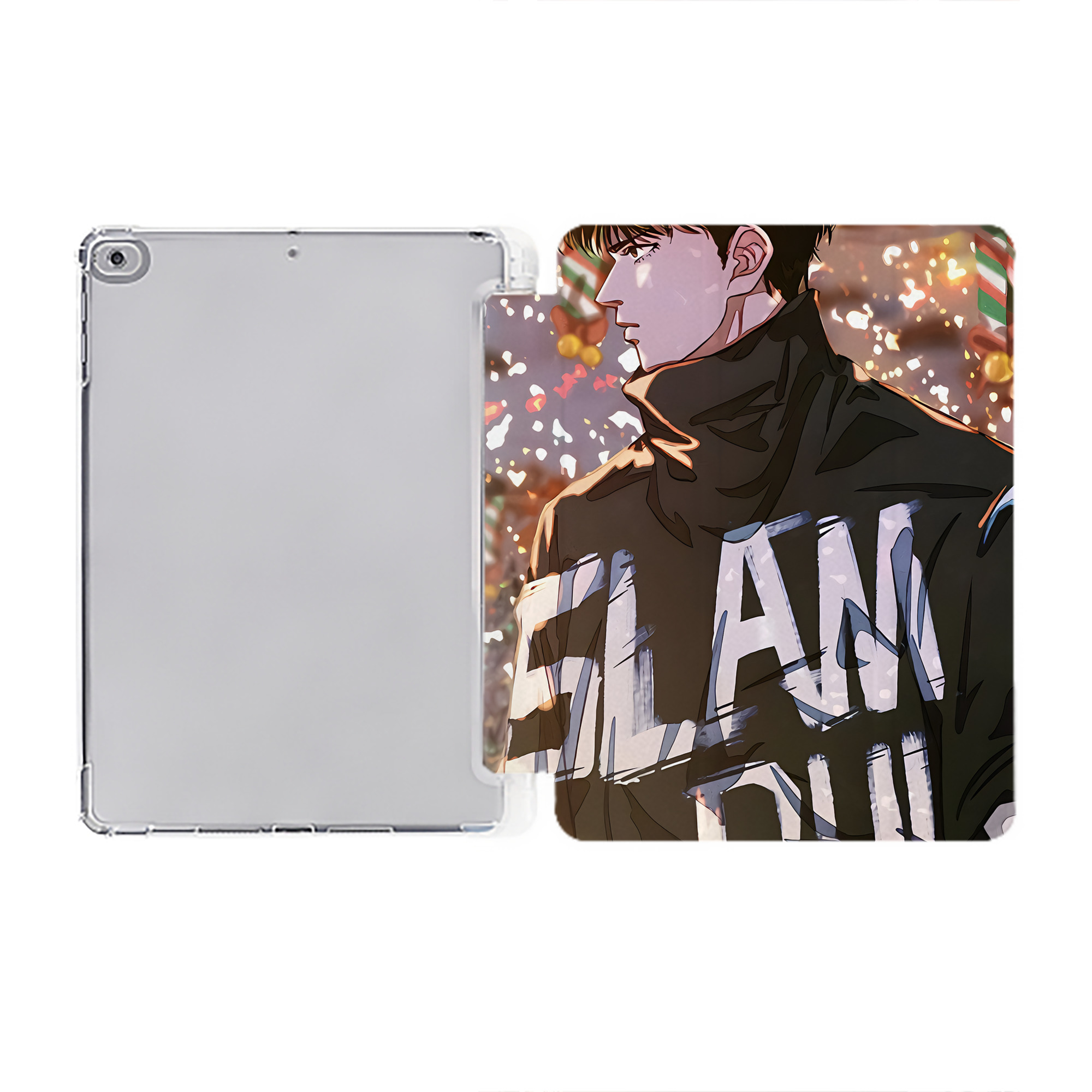 （画像用） SLAM DUNK／スラムダンク IPad ケース ペン収納付き 三つ折りスタンド PUレザー×シリコン 対応機種9.5/10.5/10.9インチ